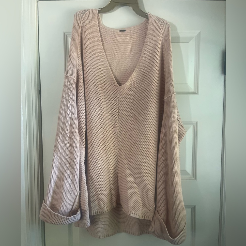 Oversized cream colored Free People sweater
